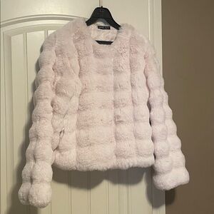Zara Soft Pink Teddy Jacket
